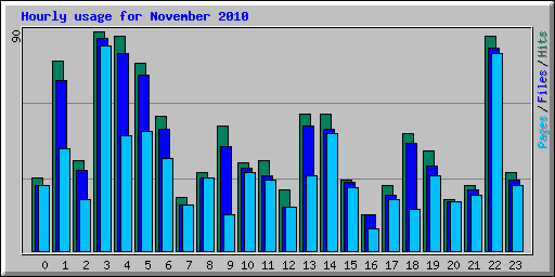 Hourly usage for November 2010