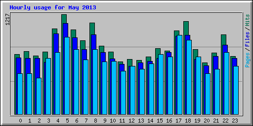 Hourly usage for May 2013