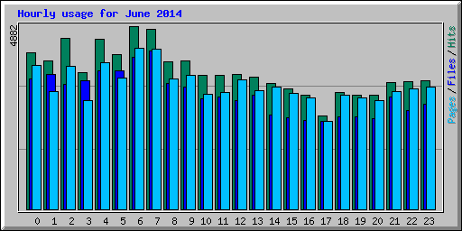 Hourly usage for June 2014