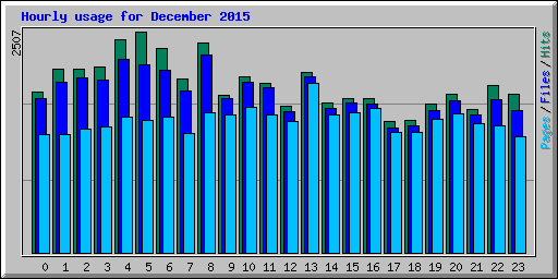 Hourly usage for December 2015