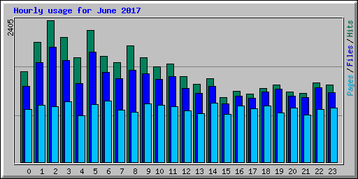 Hourly usage for June 2017