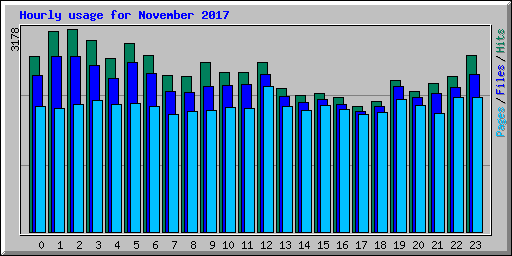 Hourly usage for November 2017