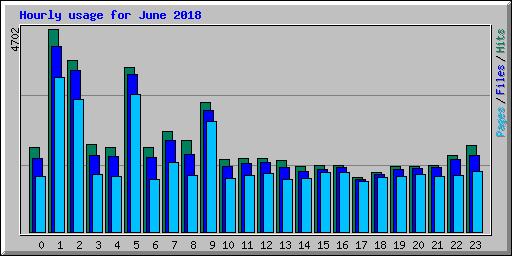 Hourly usage for June 2018